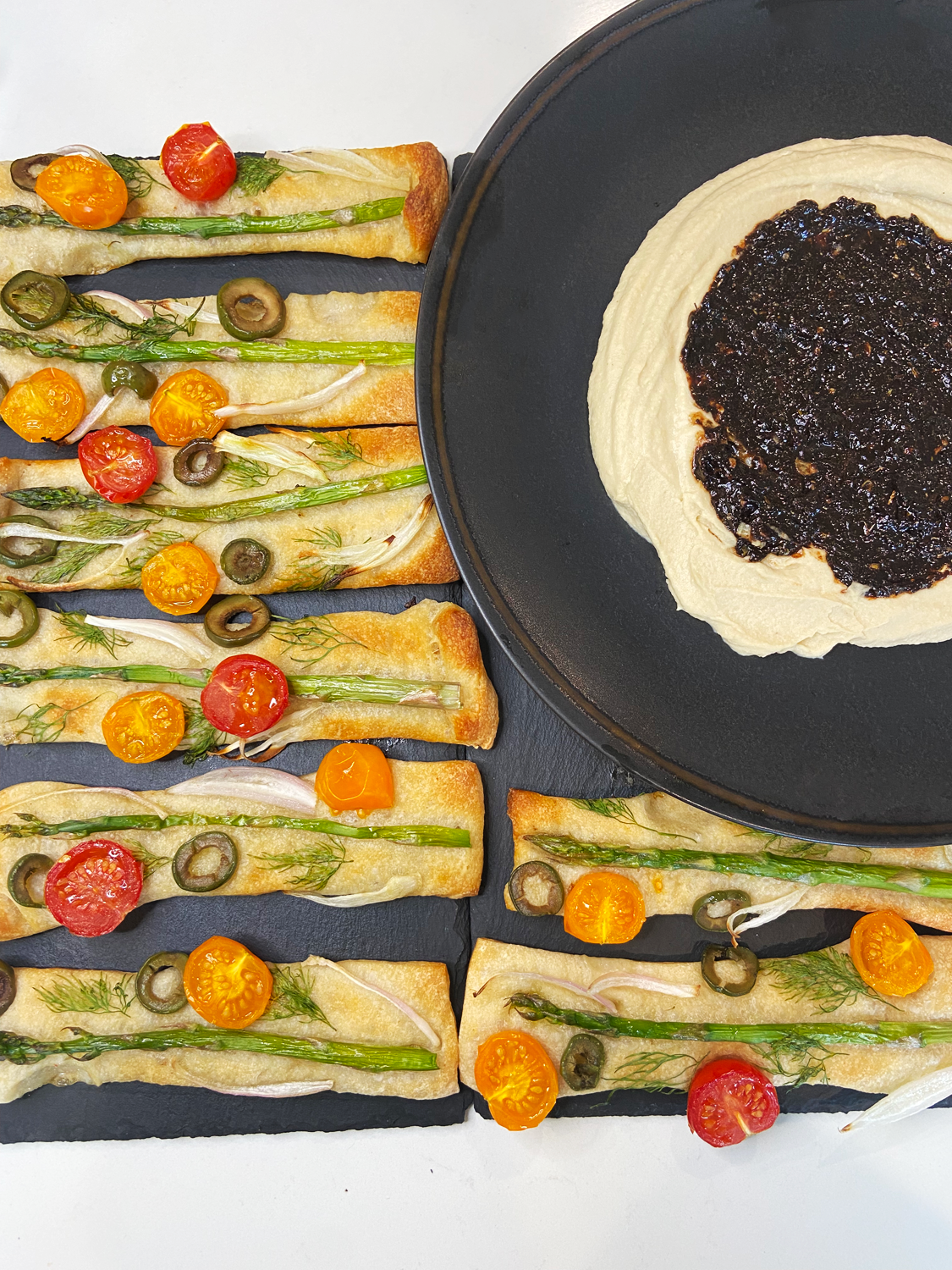 Easy Garden Breadsticks and Black Garlic Dip (vegan recipe)