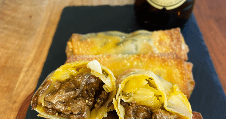 Guinness Beyond Steak Egg Rolls : vegan St. Patty’s recipe