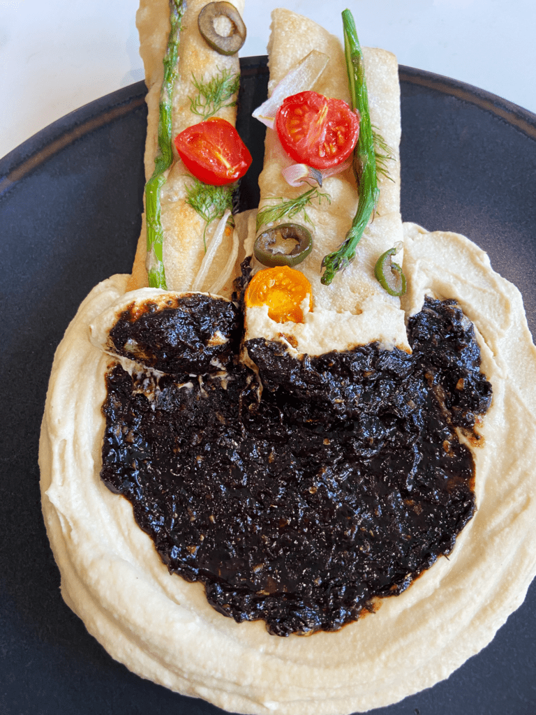 Garden Breadsticks and Black Garlic Dip 