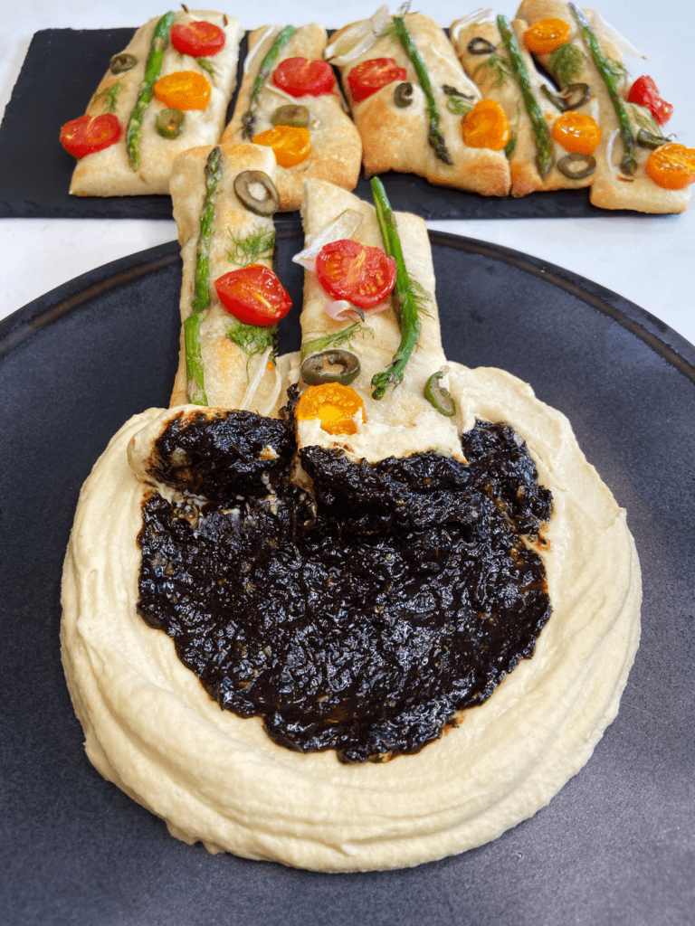 Garden Breadsticks and Black Garlic Dip 