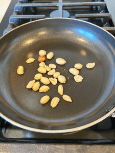 peanuts in a pan