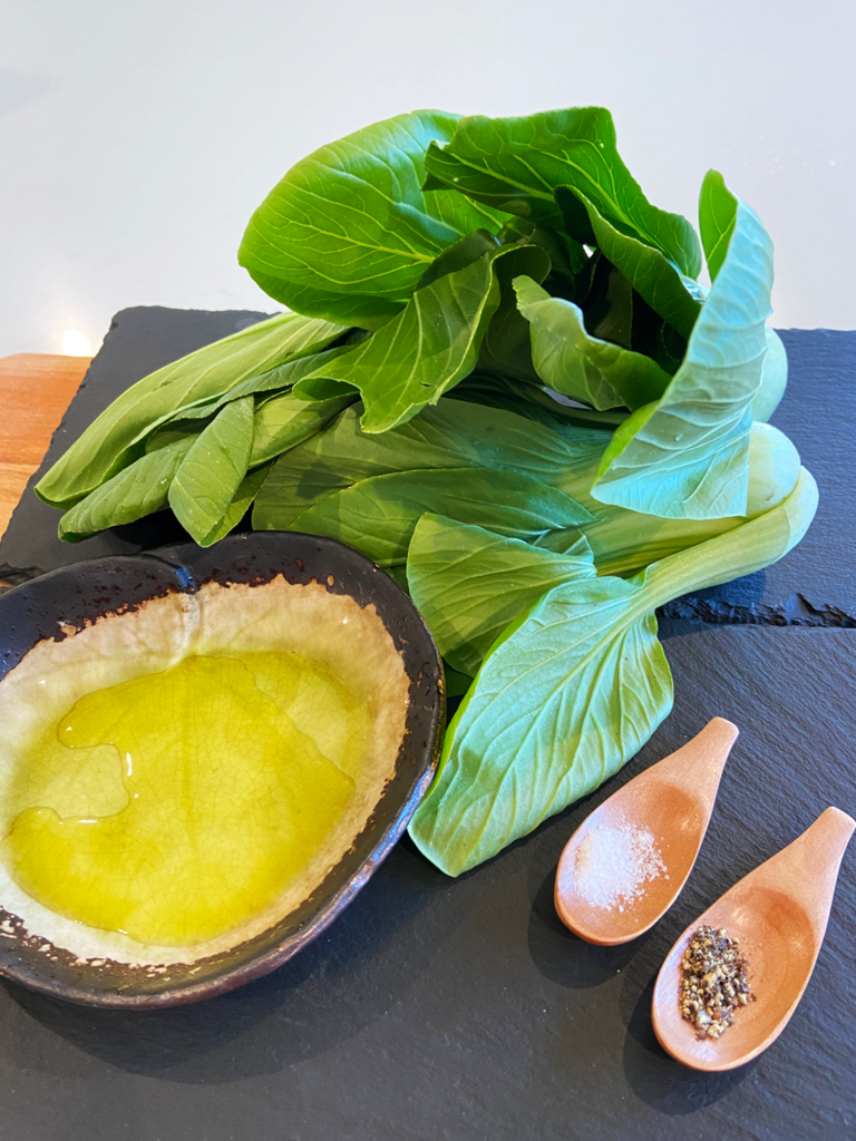 ingredients for Air fryer Bok Choy 