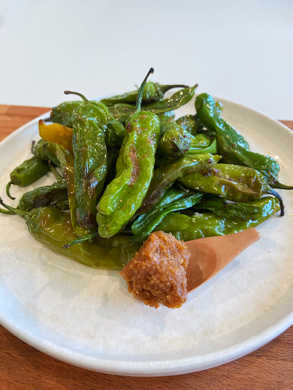 air fryer miso shishito peppers : 10 minute recipe