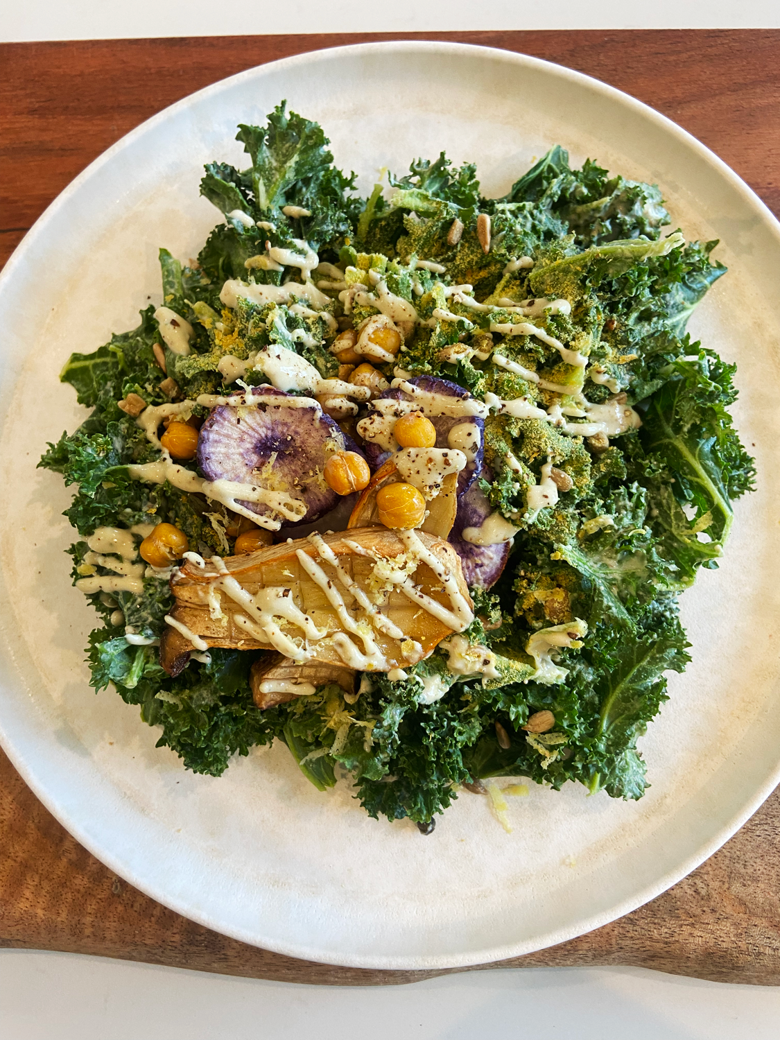 health freak kale caesar salad (gluten-free and vegan)