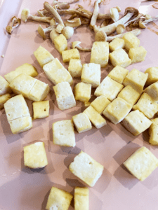 crispy air fried tofu for miso protein steel cut oats