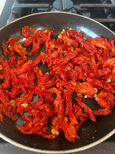 vodka infused sundried tomatoes when liquid is absorbed