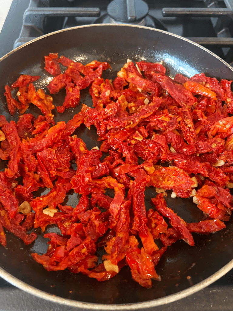 vodka infused sun-dried tomatoes after liquid is absorbed