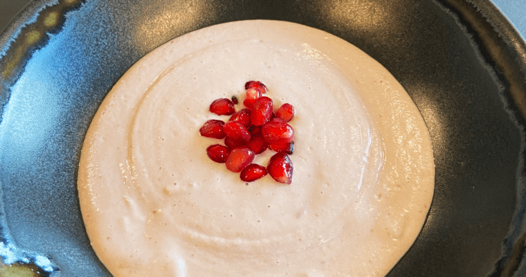 creamy tahini pomegranate dressing : dairy free