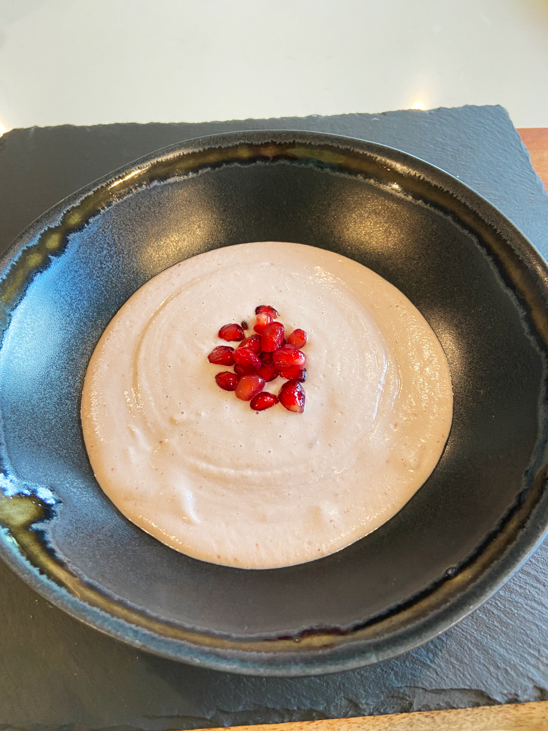 creamy tahini pomegranate dressing : dairy free