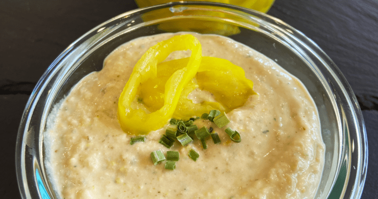 creamy tahini banana pepper sauce : 2 minute recipe