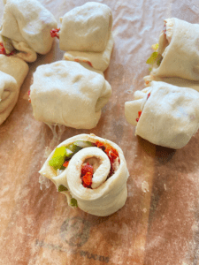 Bloody Mary rose muffins before they are baked