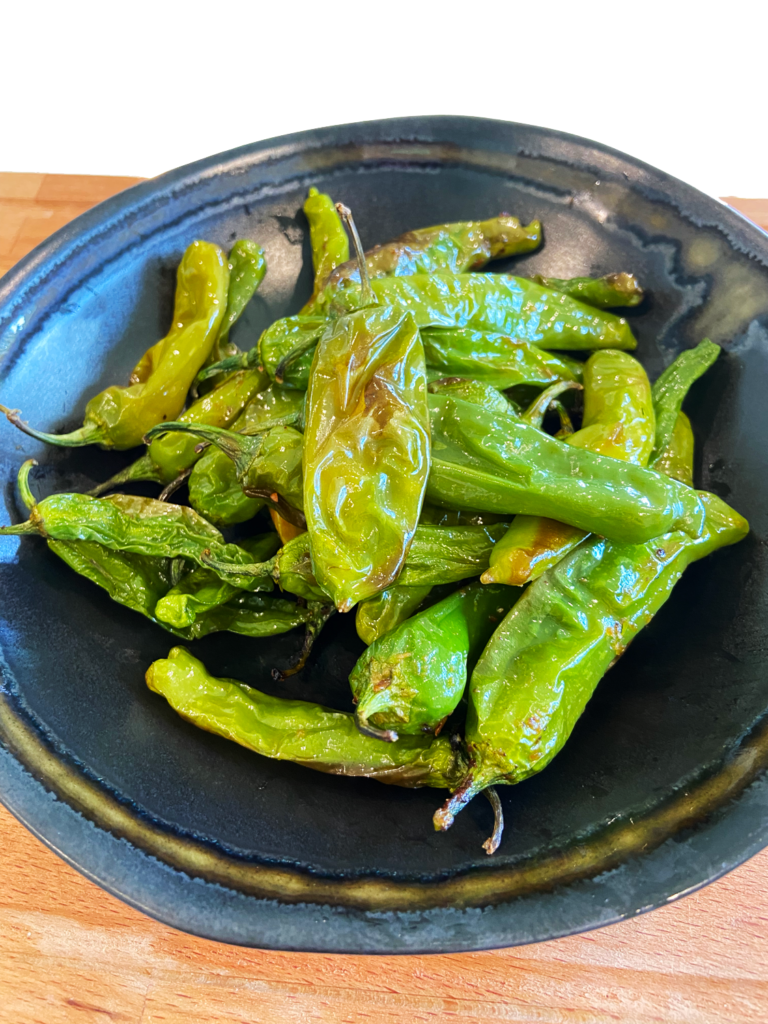 AIR FRYER ROASTED SHISHITO PEPPERS