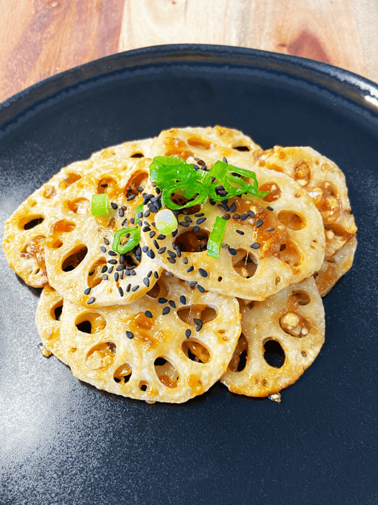 AIR FRIED LOTUS ROOT : WITH GARLIC GINGER SAUCE