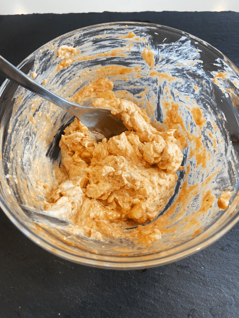 spicy cream cheese mixed