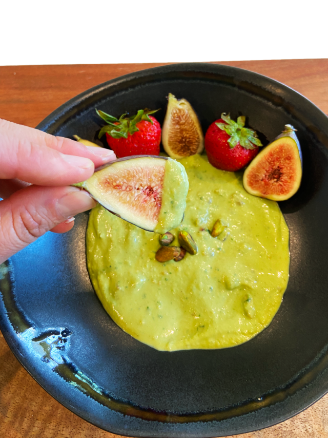Sweet Pistachio Healthy Vegan Fruit Dip