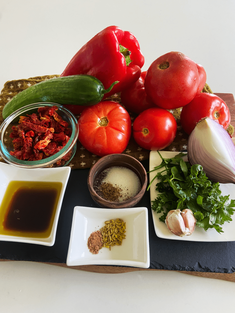 ingredients for gazpacho