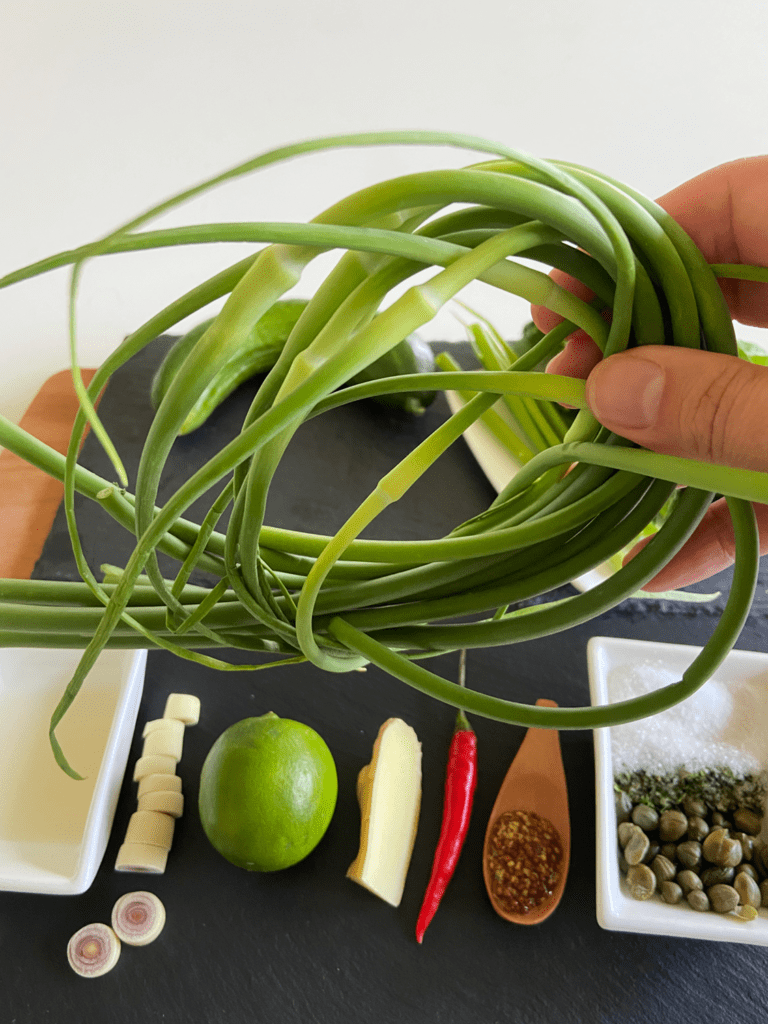 garlic scapes