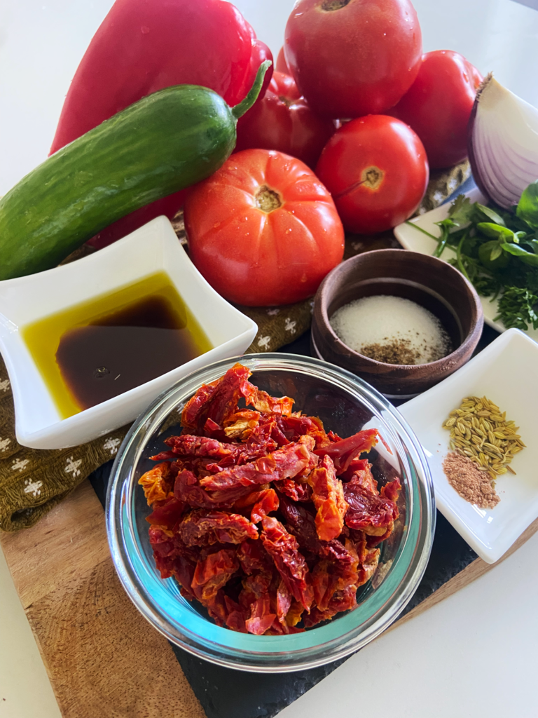 ingredients for gazpacho
